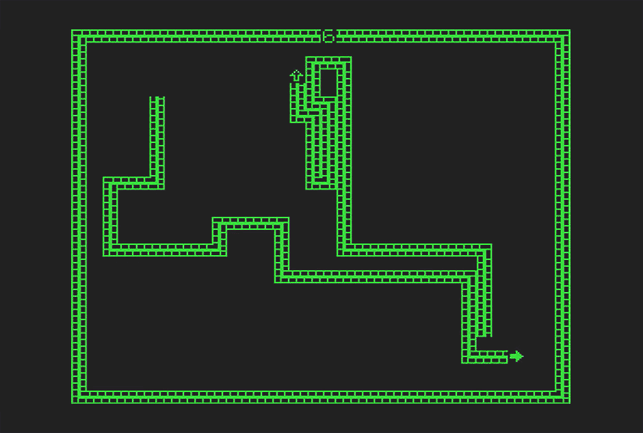 Screenshot van het Blockade arcadespel van Gremlin uit 1976